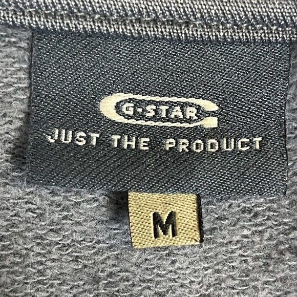 G Star Raw Full Zip Athletic Jacket‎ Mens M Gray Striped Made in Turkey - Picture 8 of 11